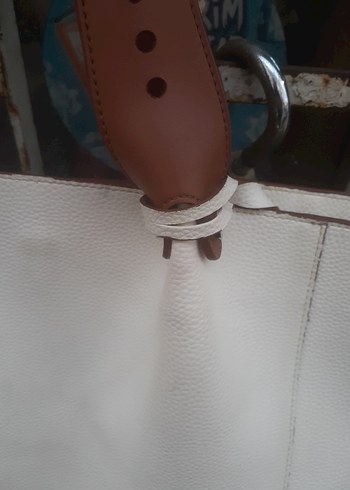 Minimalist Beyaz Deri Kadın Çanta - Görsel 4