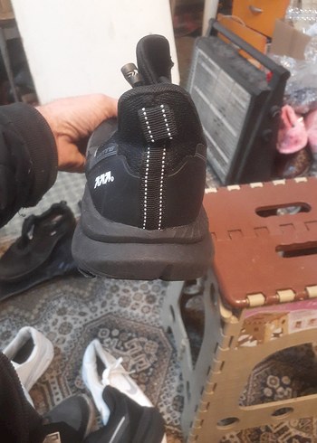 Kadın Siyah Spor Ayakkabı Velcro Bantlı - Görsel 3