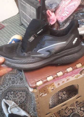 Kadın Siyah Spor Ayakkabı Velcro Bantlı - Görsel 2