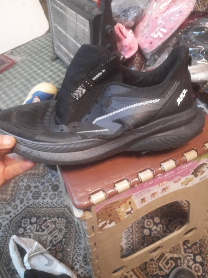 Kadın Siyah Spor Ayakkabı Velcro Bantlı - Görsel 2