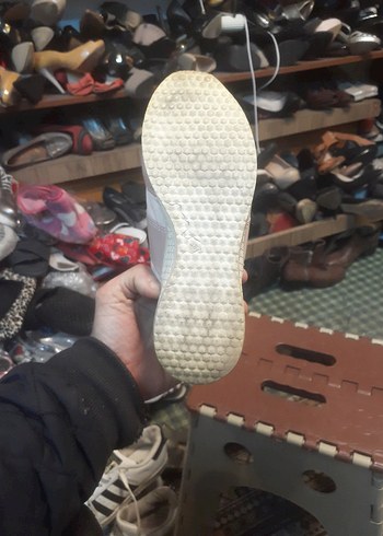 Bej Dolgu Topuklu Kadın Spor Ayakkabı - Görsel 6