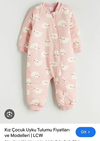 Pembe Kız Çocuk Uzun Kollu Uyku Tulumu