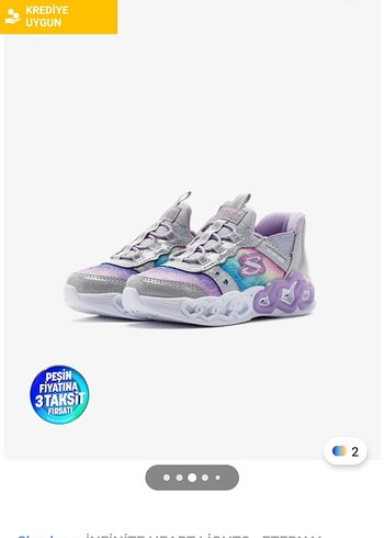 Mor Bağcıklı Kız Çocuk Spor Ayakkabı - Görsel 2