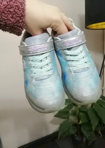 Kız Çocuk Mavi Parlak Bağcıklı Spor Ayakkabı - Görsel 10