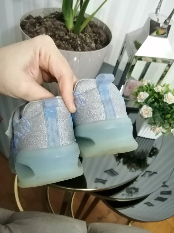 Kız Çocuk Mavi Parlak Bağcıklı Spor Ayakkabı - Görsel 3