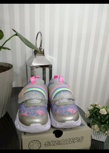 Kız Çocuk Renkli Simli Spor Ayakkabı - Görsel 8