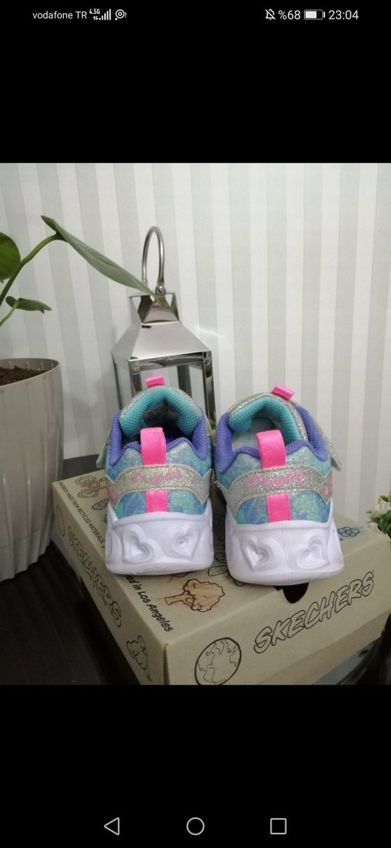 Kız Çocuk Renkli Simli Spor Ayakkabı - Görsel 5