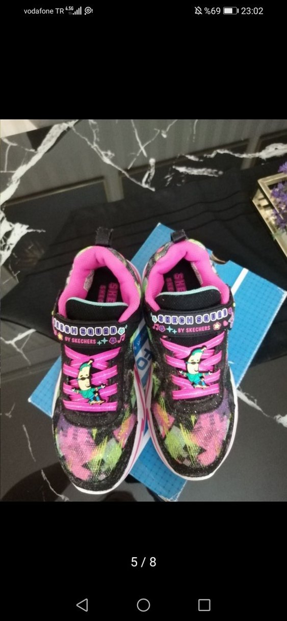 Kız Çocuk Çok Renkli Velcro Spor Ayakkabı - Görsel 4