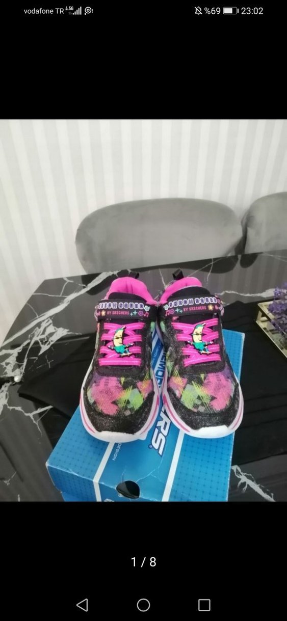 Kız Çocuk Çok Renkli Velcro Spor Ayakkabı - Görsel 3