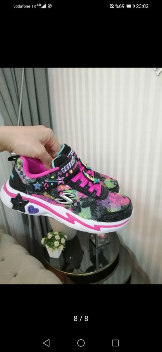 Kız Çocuk Çok Renkli Velcro Spor Ayakkabı - Görsel 2