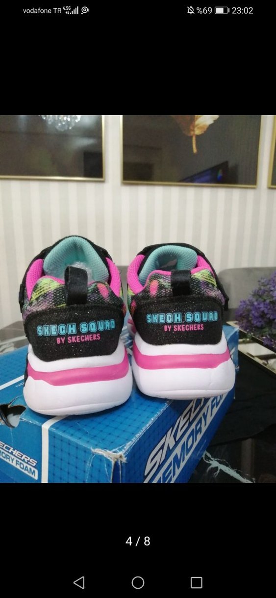 Kız Çocuk Çok Renkli Velcro Spor Ayakkabı - Görsel 5