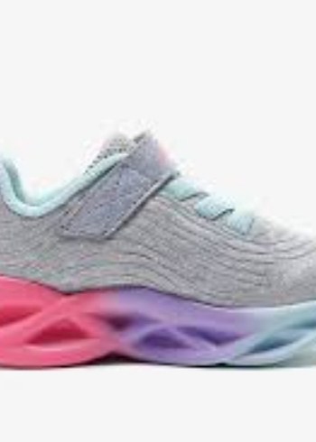 Kız Çocuk Gri Renkli Cırtlı Spor Ayakkabı - Görsel 2