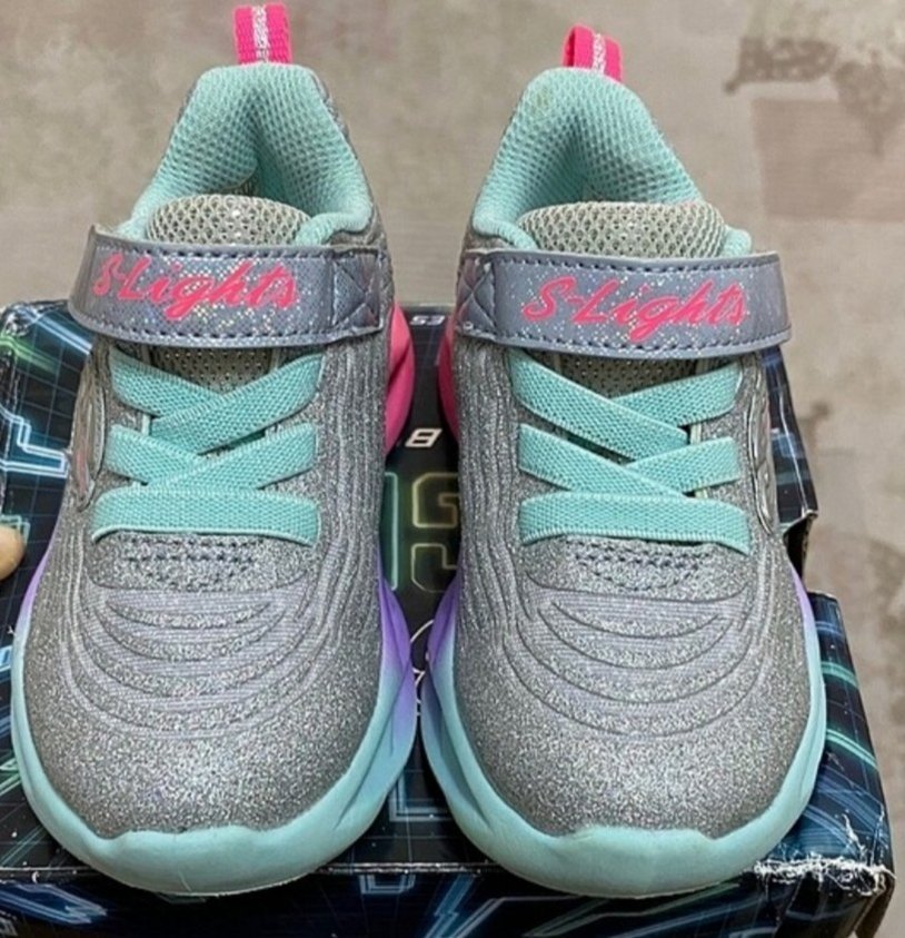 Kız Çocuk Gri Renkli Cırtlı Spor Ayakkabı - Görsel 3