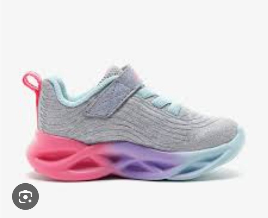 Kız Çocuk Gri Renkli Cırtlı Spor Ayakkabı - Görsel 2