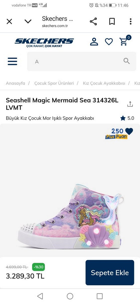 Kız Çocuk Mor Işıklı Spor Ayakkabı - Görsel 3