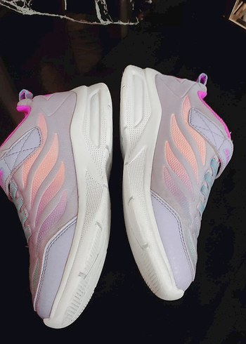 Kız Çocuk Renkli Bağcıklı Spor Ayakkabı - Görsel 7