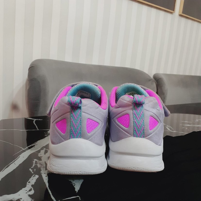 Kız Çocuk Renkli Bağcıklı Spor Ayakkabı - Görsel 3