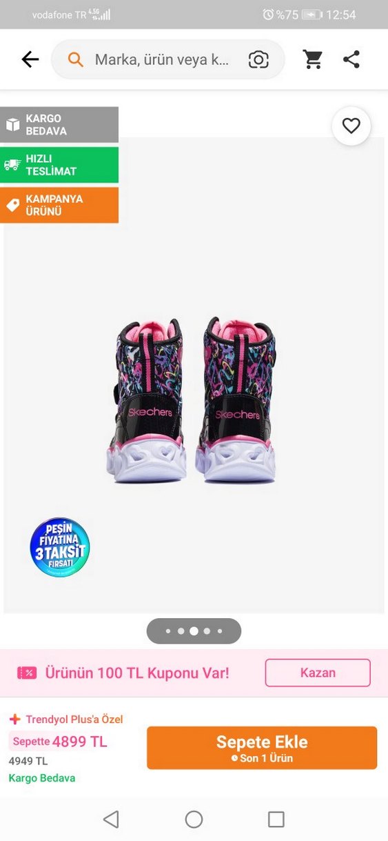 Kız Çocuk Renkli Tie-Dye Spor Ayakkabı - Görsel 2