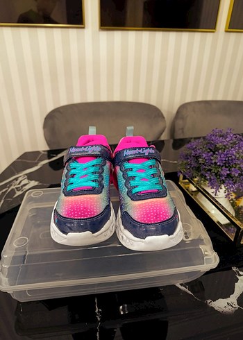 Renkli Bağcıklı ve Cırt Cırtlı Kız Çocuk Spor Ayakkabı - Görsel 8