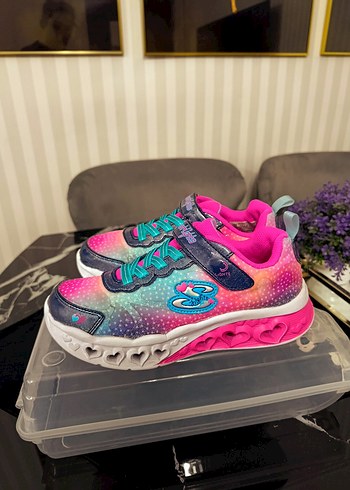 Renkli Bağcıklı ve Cırt Cırtlı Kız Çocuk Spor Ayakkabı - Görsel 3