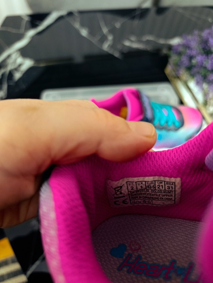 Renkli Bağcıklı ve Cırt Cırtlı Kız Çocuk Spor Ayakkabı - Görsel 4