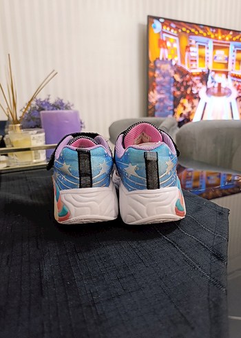 Kız Çocuk Renkli Bağcıklı Spor Ayakkabı - Görsel 8