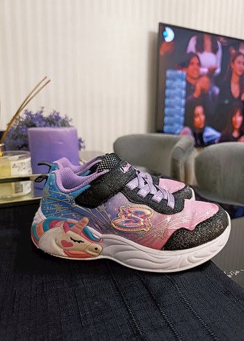 Kız Çocuk Renkli Bağcıklı Spor Ayakkabı - Görsel 4