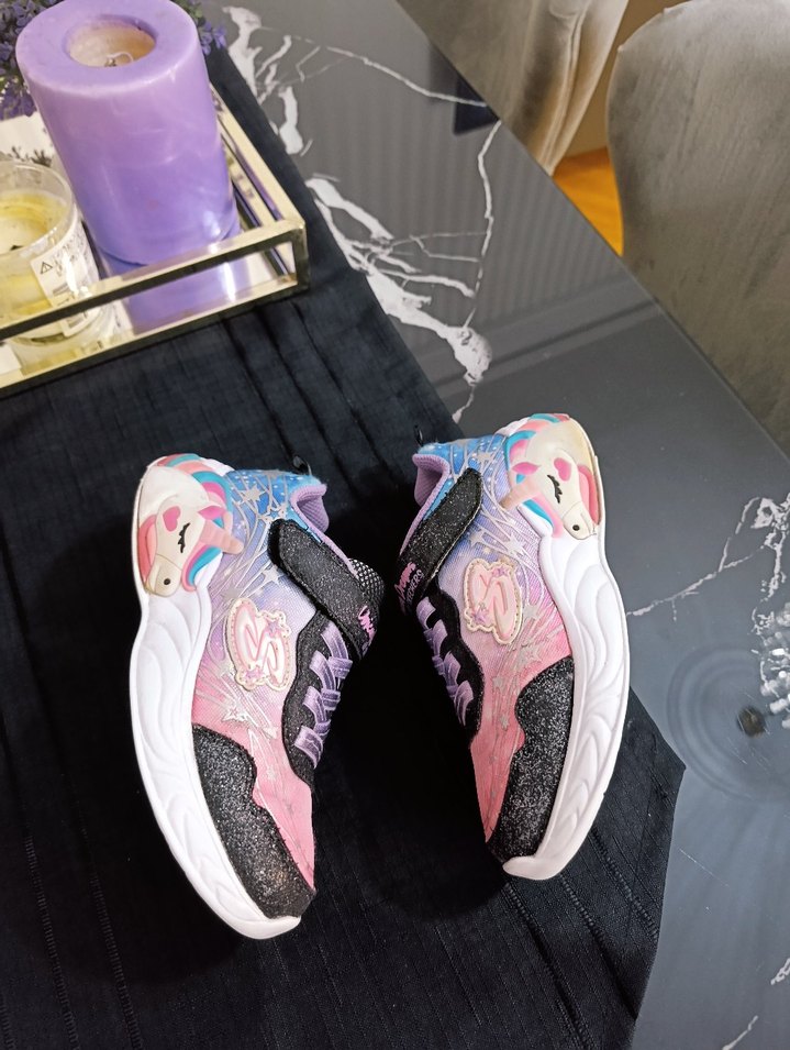 Kız Çocuk Renkli Bağcıklı Spor Ayakkabı - Görsel 3