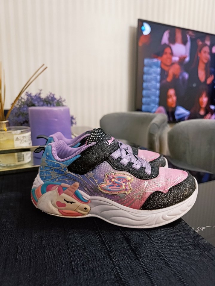 Kız Çocuk Renkli Bağcıklı Spor Ayakkabı - Görsel 4