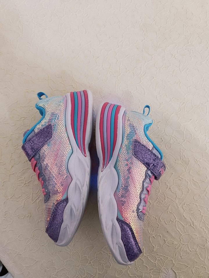 Kız Çocuk Renkli Parlak Spor Ayakkabı - Görsel 4