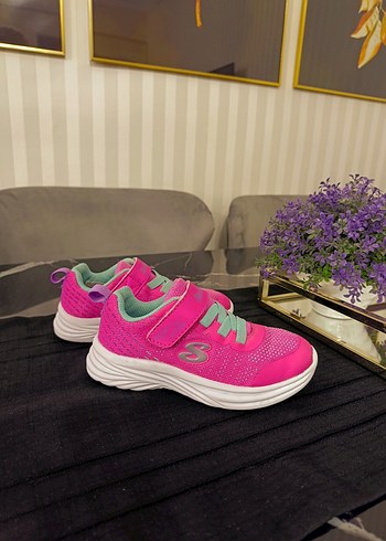 Kız Çocuk Pembe Renkli Cırt Cırtlı Spor Ayakkabı - Görsel 2