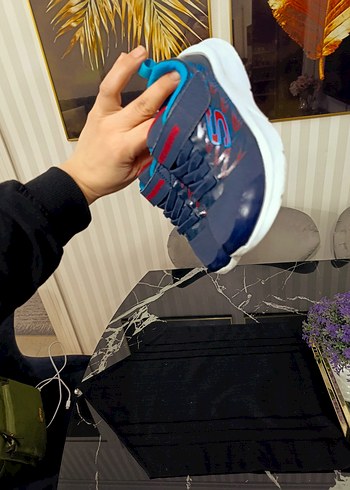 Erkek Çocuk Mavi Spor Ayakkabı Velcro - Görsel 8