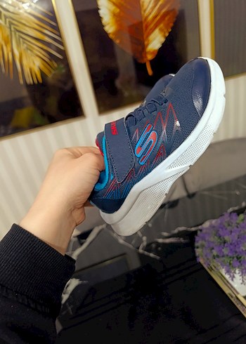 Erkek Çocuk Mavi Spor Ayakkabı Velcro - Görsel 10