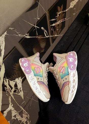 Kız Çocuk Işıklı Çok Renkli Spor Ayakkabı - Görsel 3