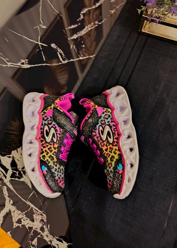 Kız Çocuk Renkli Yılan Desenli Spor Ayakkabı - Görsel 8