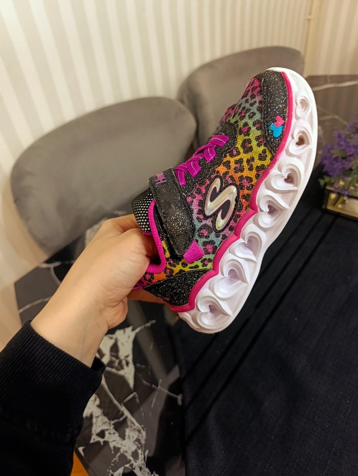 Kız Çocuk Renkli Yılan Desenli Spor Ayakkabı - Görsel 2