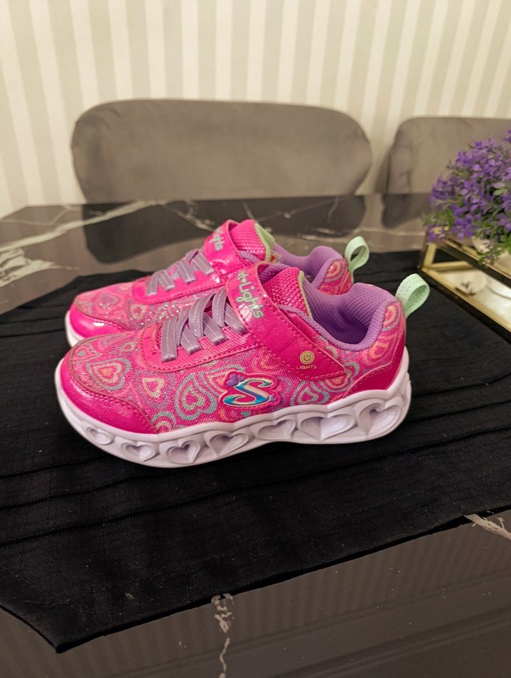 Kız Çocuk Pembe Işıklı Spor Ayakkabı - Görsel 4