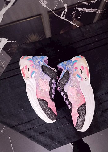 Kız Çocuk Renkli Bağcıklı Spor Ayakkabı - Görsel 5