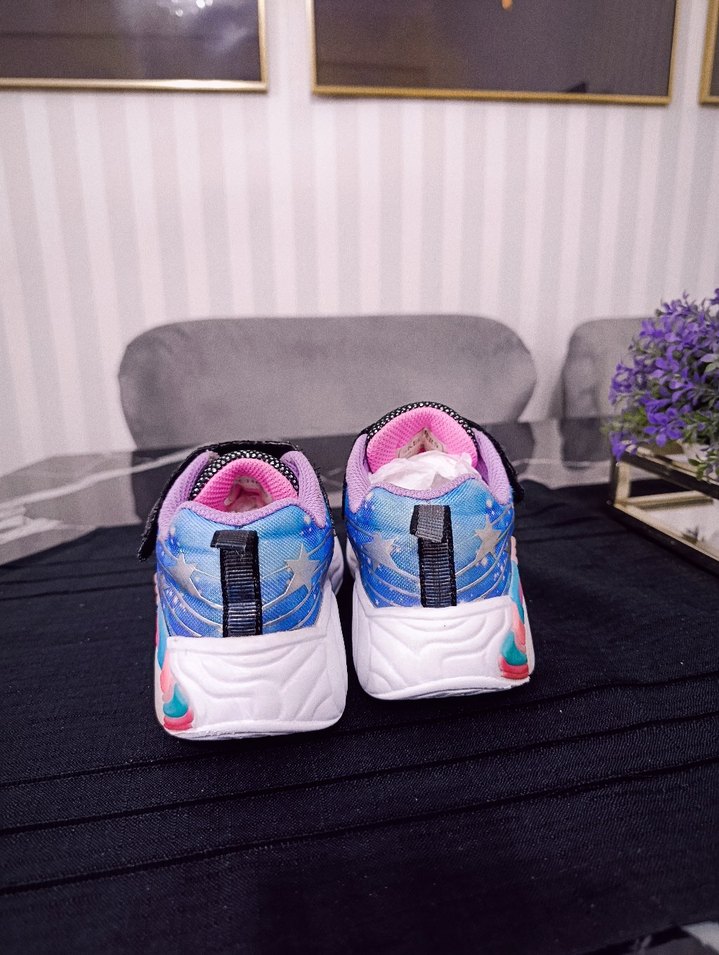 Kız Çocuk Renkli Bağcıklı Spor Ayakkabı - Görsel 2