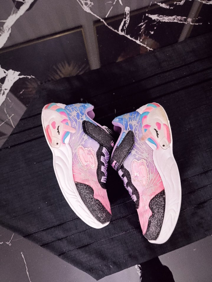 Kız Çocuk Renkli Bağcıklı Spor Ayakkabı - Görsel 5