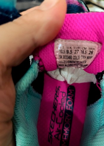 Renkli Kız Çocuk Spor Ayakkabı Velcro Bağcıklı - Görsel 5