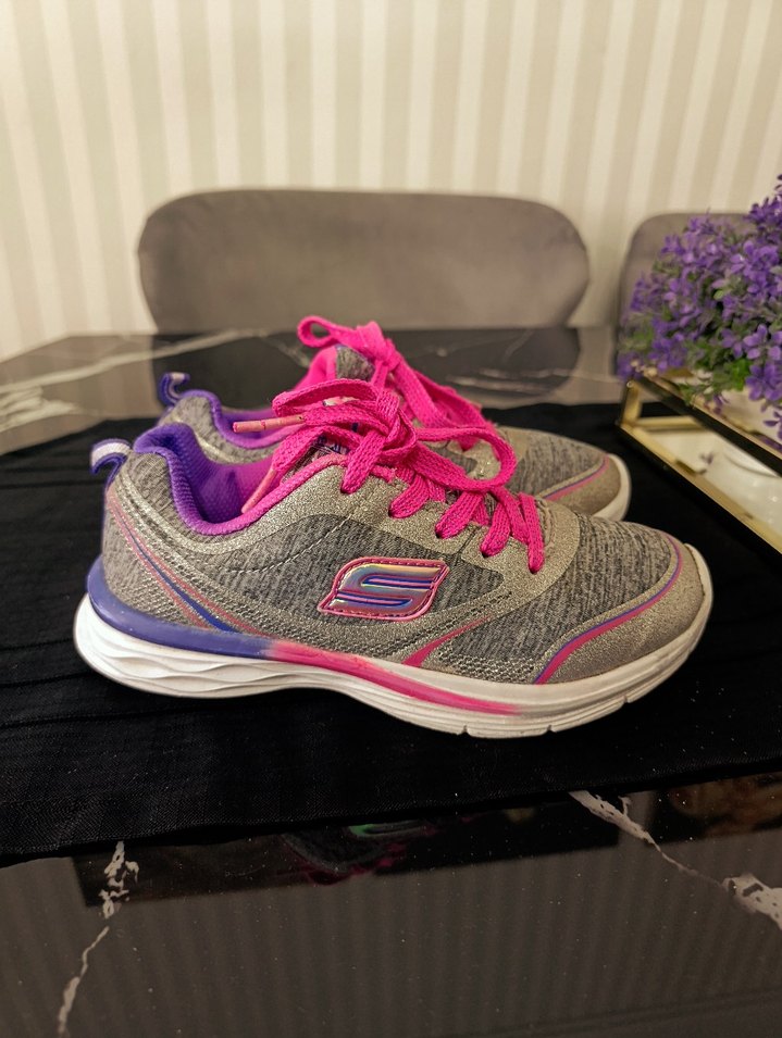 Kız Çocuk Gri Renkli Tie-Dye Spor Ayakkabı - Görsel 3