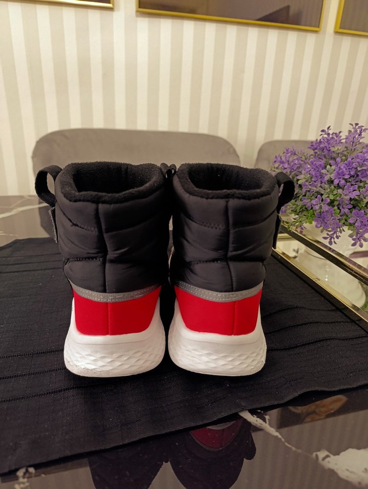 Kırmızı Erkek Çocuk Cırt Cırtlı Kauçuk Bot - Görsel 2