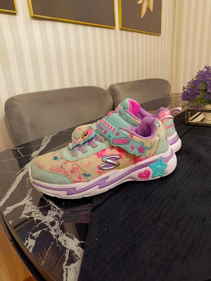 Kız Çocuk Renkli Bağcıksız Sneaker - Görsel 3