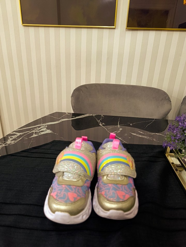 Kızlar için renkli bağcıksız spor ayakkabı - Görsel 4