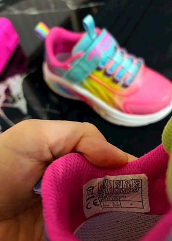 Kız Çocuk Renkli Bağcıksız Spor Ayakkabı - Görsel 3