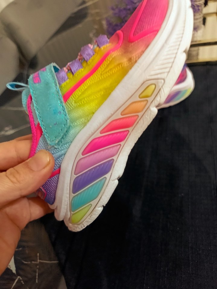 Kız Çocuk Renkli Bağcıksız Spor Ayakkabı - Görsel 5