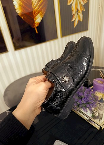 Klasik Siyah Tokalı Erkek çocuk Ayakkabı - Görsel 3