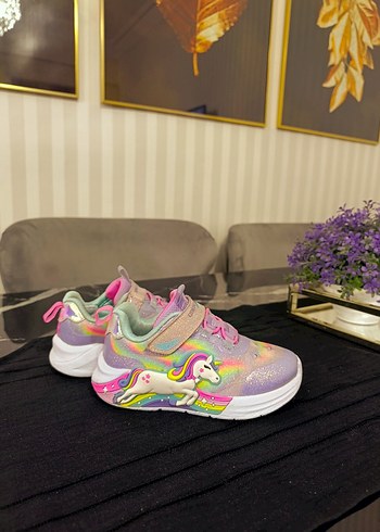 Kız Çocuk Renkli Bağcıksız Spor Ayakkabı - Görsel 6