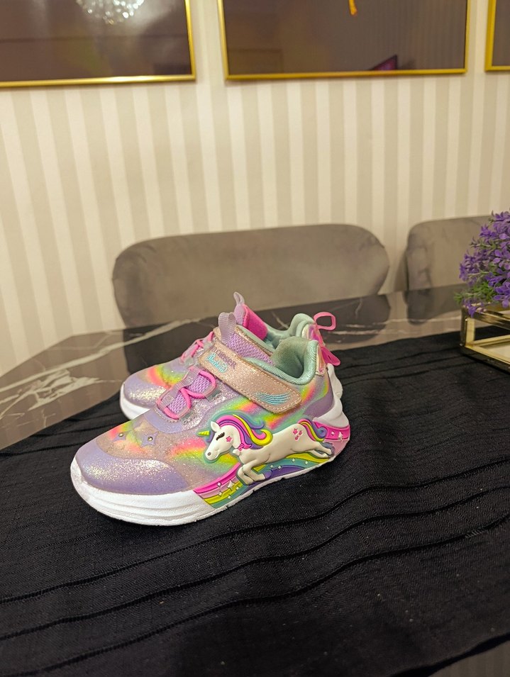 Kız Çocuk Renkli Bağcıksız Spor Ayakkabı - Görsel 4